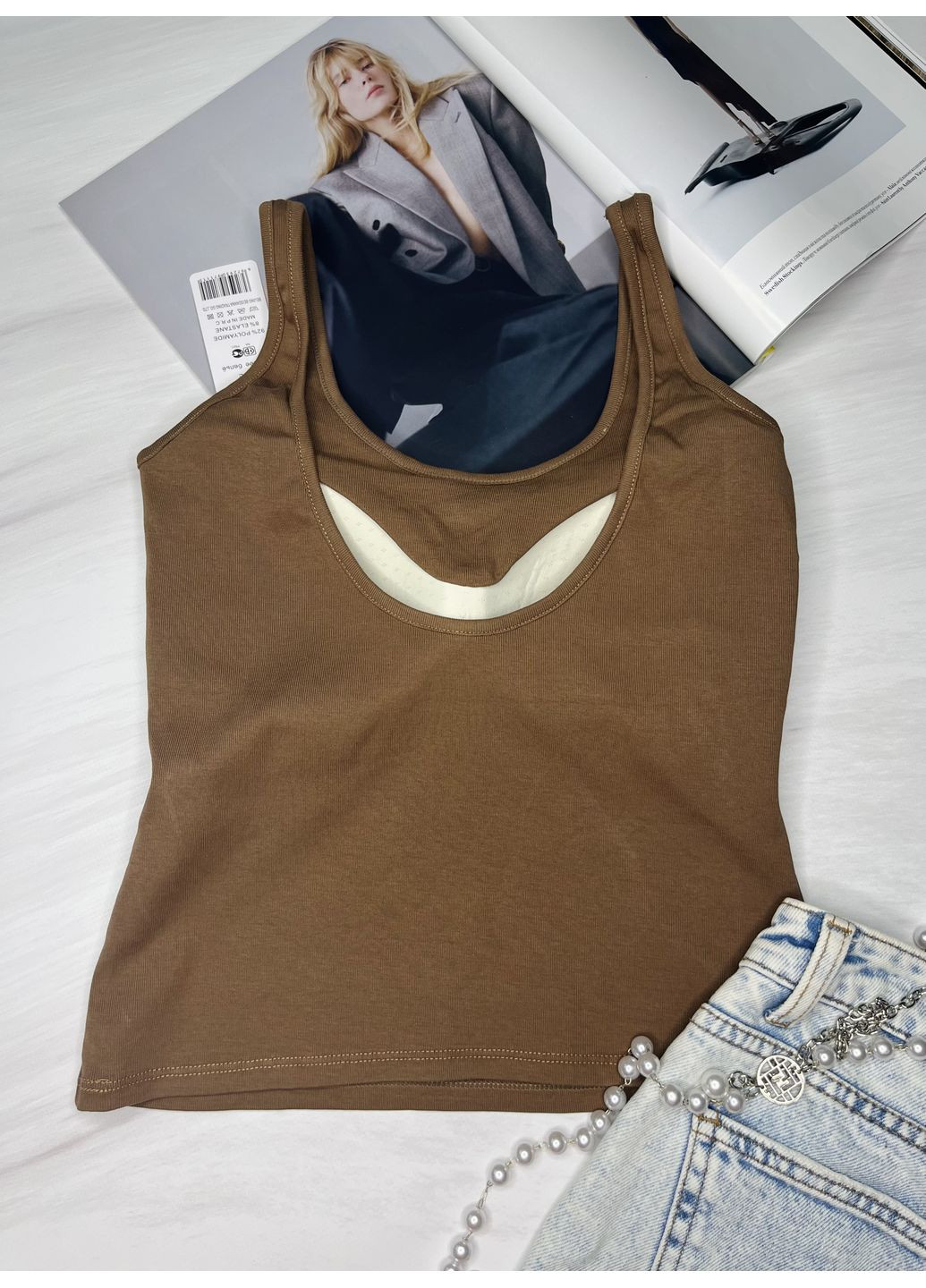 Топ-майка з незнімним поролоном Push Up Beisdanna (354820876)