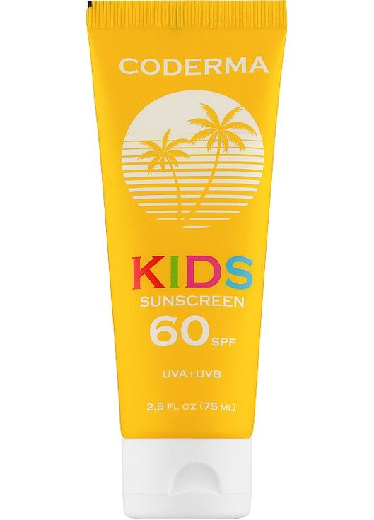 Сонцезахисний дитячий крем Kids Sunscreen SPF 60 75ml (962699-49482) Coderma (369548625)