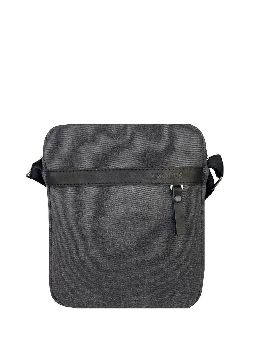 Сумка через плечо Мужская Leather Canvas Серый Exodus Через плече (316511090)