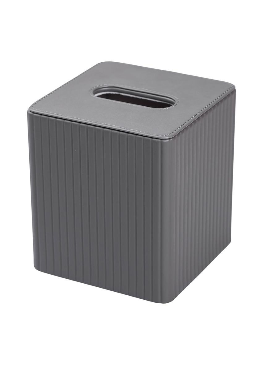 Серветка із еко шкіри сірого кольору для столу органайзер для серветок настільна ProDobro (364192537)