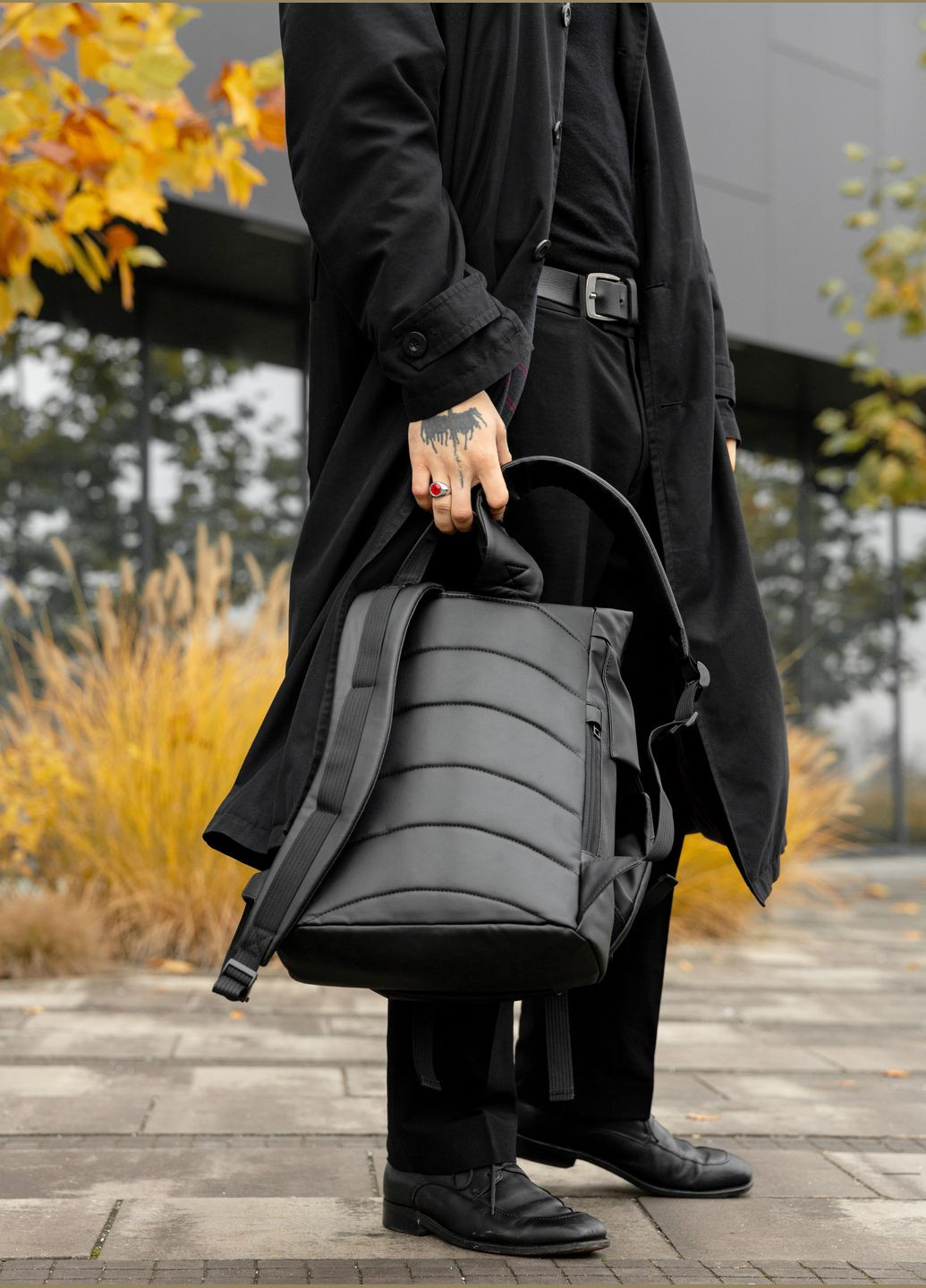 Мужской рюкзак ролл черный Sambag (322845207)