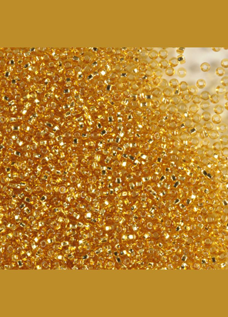 Бисер чешский Preciosa 17050, блестящий, золотистый (10 г) No Brand (340486319)