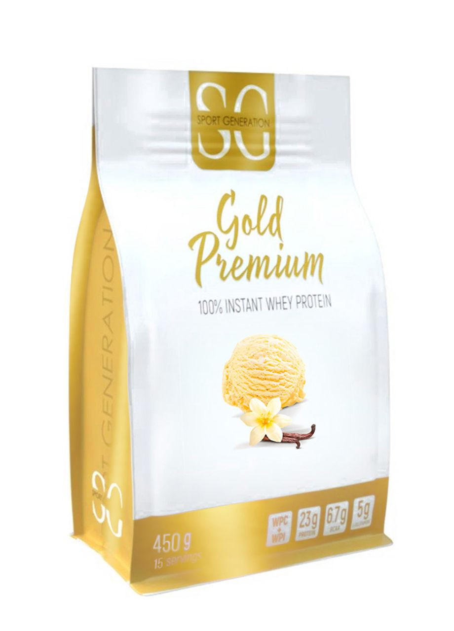 Протеїн Gold Premium 100% Instant Whey Protein 450 g (Vanilla) Sport Generation (294608287)