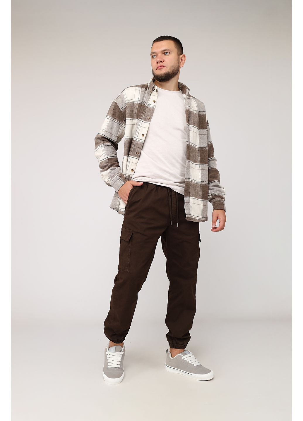 Коричневые демисезонные брюки Yuki