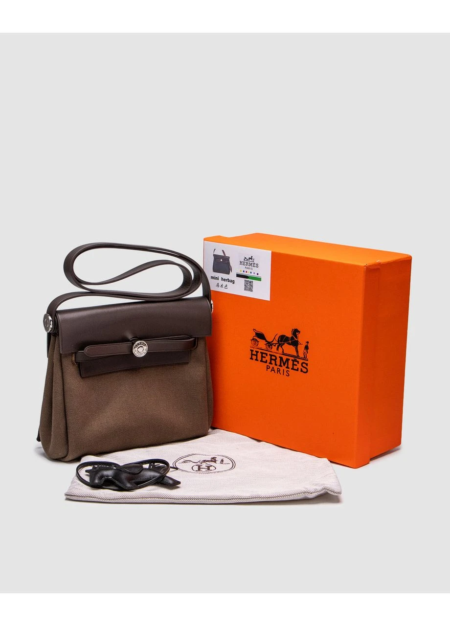 Сумка Hermes Herbag Zip 20 Bag Chocolate Ермес (377508223)
