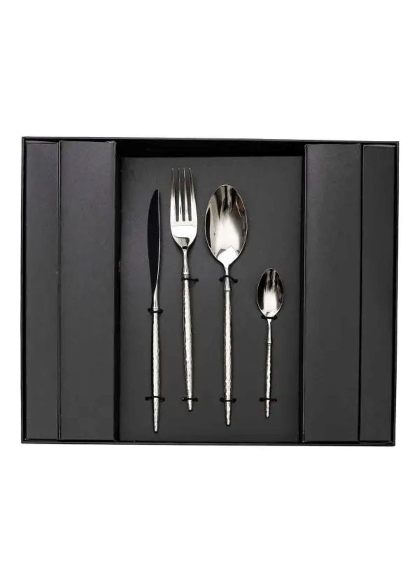 Набір столових приборів золото на 6 персон 24 предмети ложки, виделки, ножі Срібло HP-20-14 Jooki (358706721)