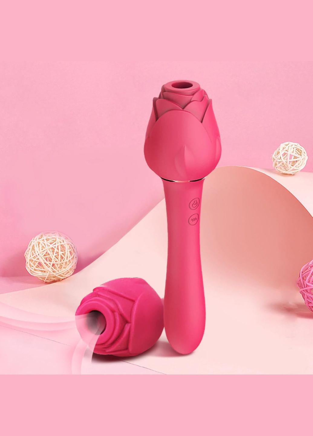 Жіночий Вакуумний вібратор-стимулятор для стимуляції клітора та вагіни для точки G Unbranded (301219111)
