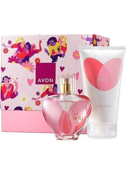 Жіночий парфумерно-косметичний набір Lov U в подарунковій упаковці Avon (290708766)