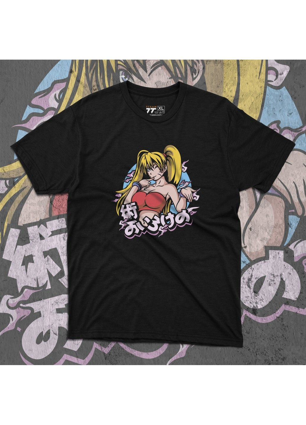 Черная футболка c принтом наруто - техника соблазнения No Brand