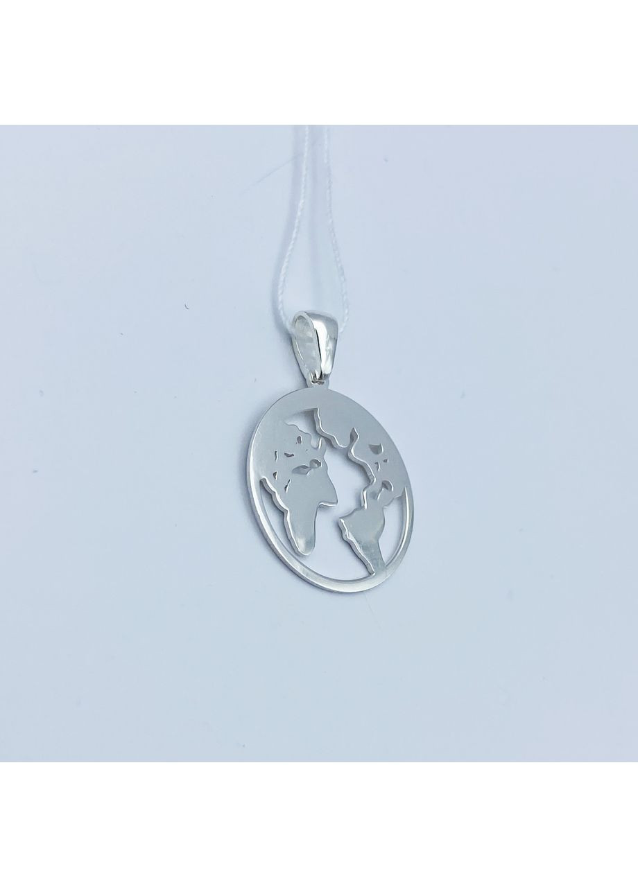 Кулон серебряный "Карта мира" 1,43г No Brand (369737635)