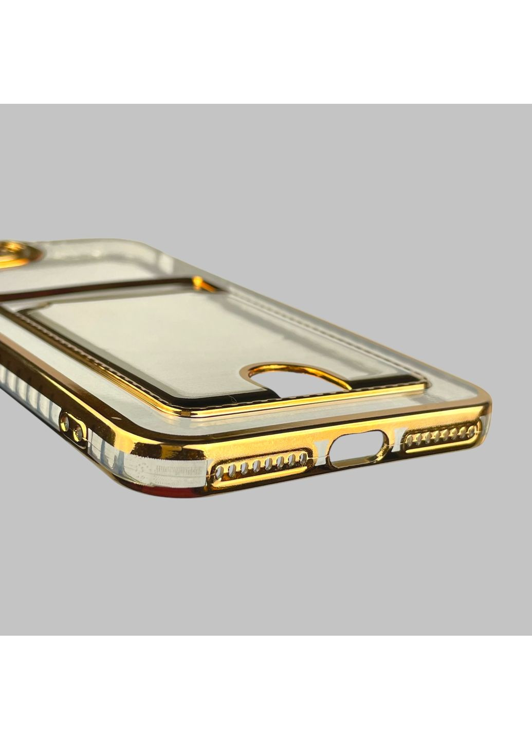 Чехол для iPhone 7 Plus с золотой окантовкой с карманом для карт на айфон 7 плюс золотой Apple (366019598)
