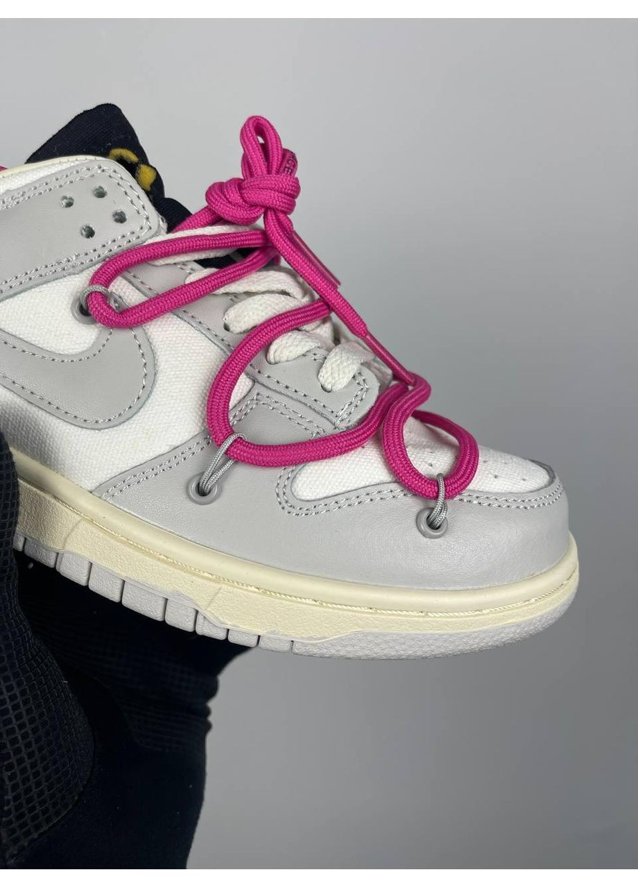 Белые демисезонные кроссовки мужские nike dunk low off-white lot 30 dm1602-122 найк сб данк No Brand