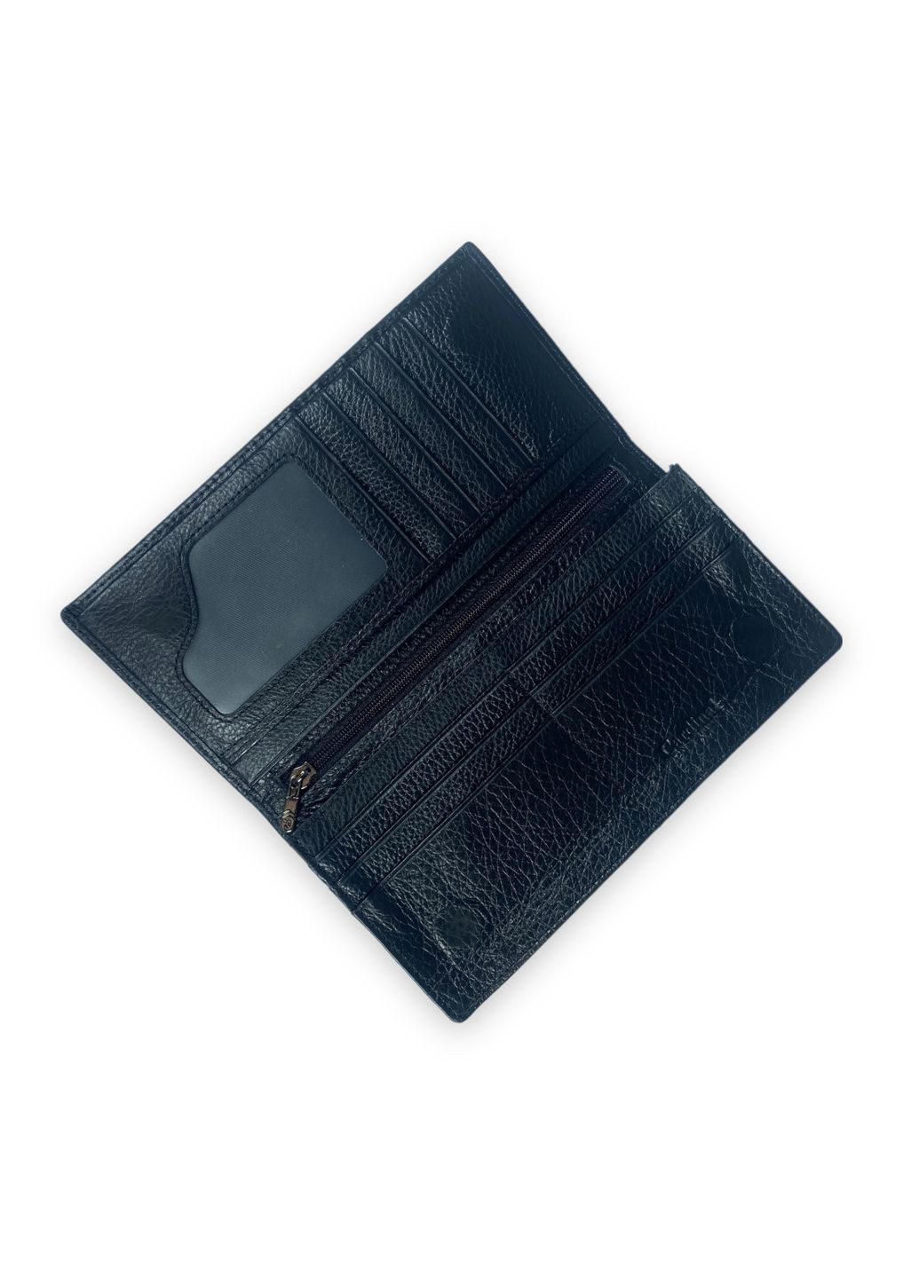 Жіночий гаманець натуральна шкіра 3 відділи для купюр 10 осередків для карт розмір: 18.5*9.5*2 см чорний Cardinal (266911746)