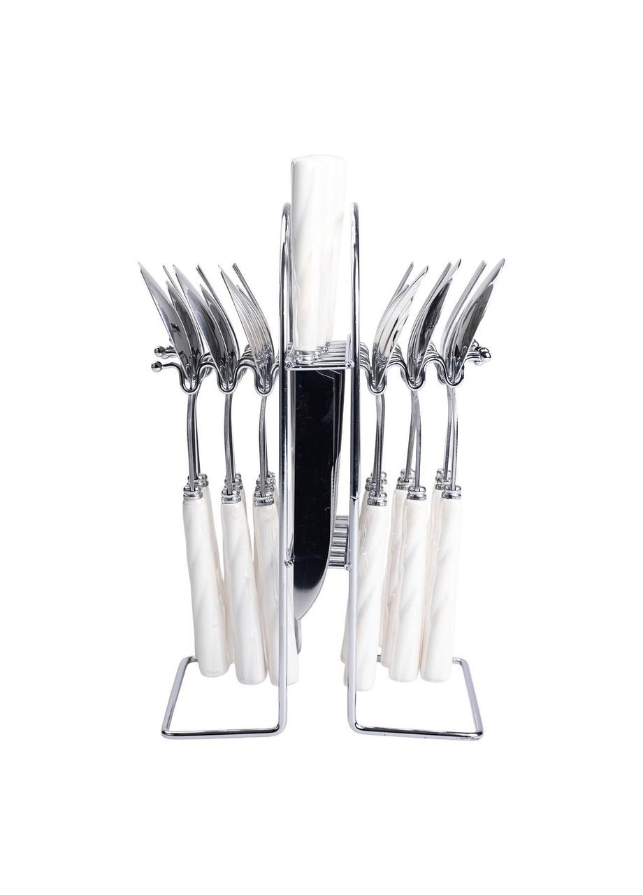 Набор столовых приборов на подставке 24 предмета столовый набор на 6 персон с серебром HP-20-50 Yiwu (370974008)