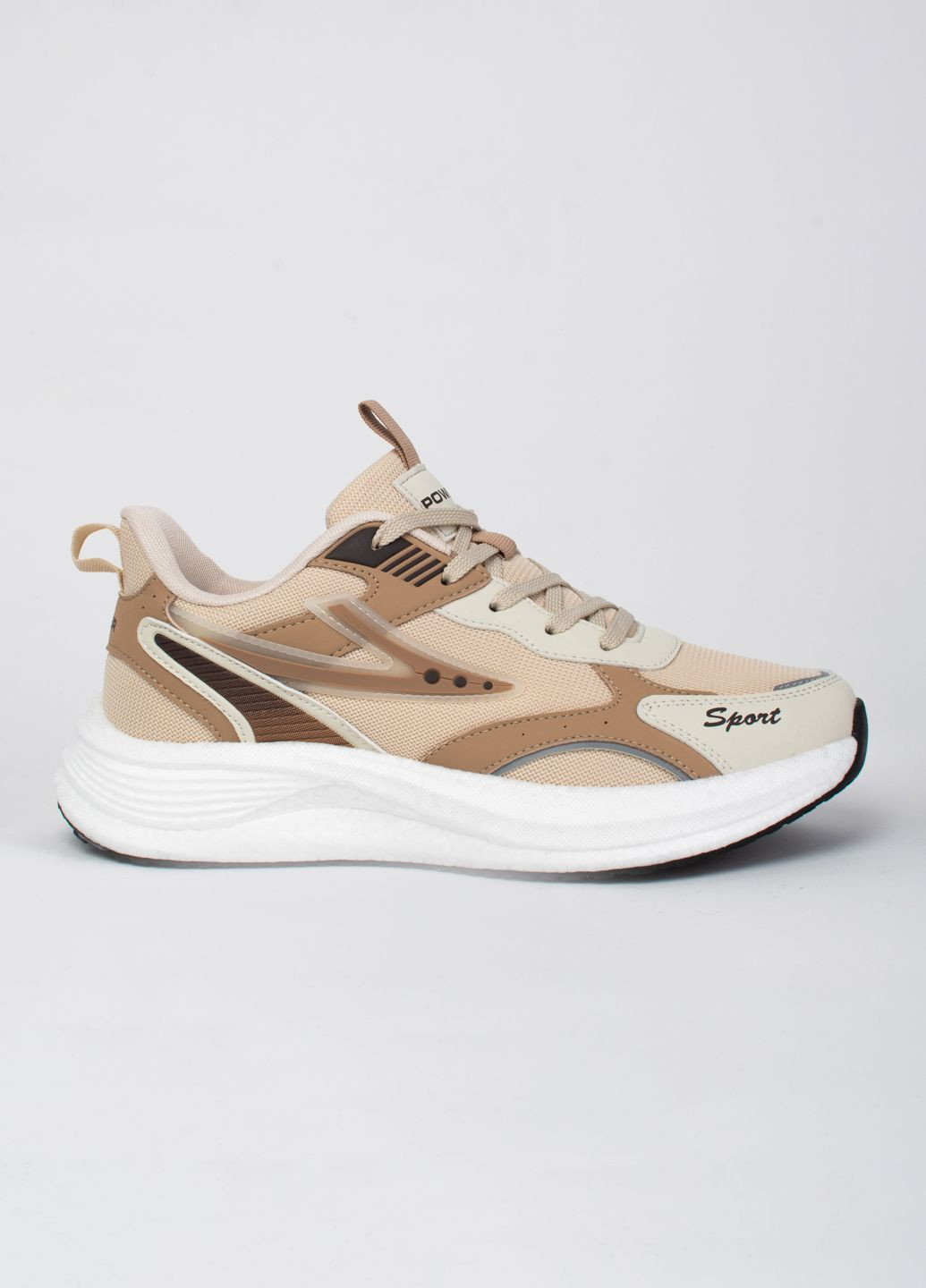 Бежевые демисезонные кроссовки мужские 25k159-3 бежевые 345833 Power