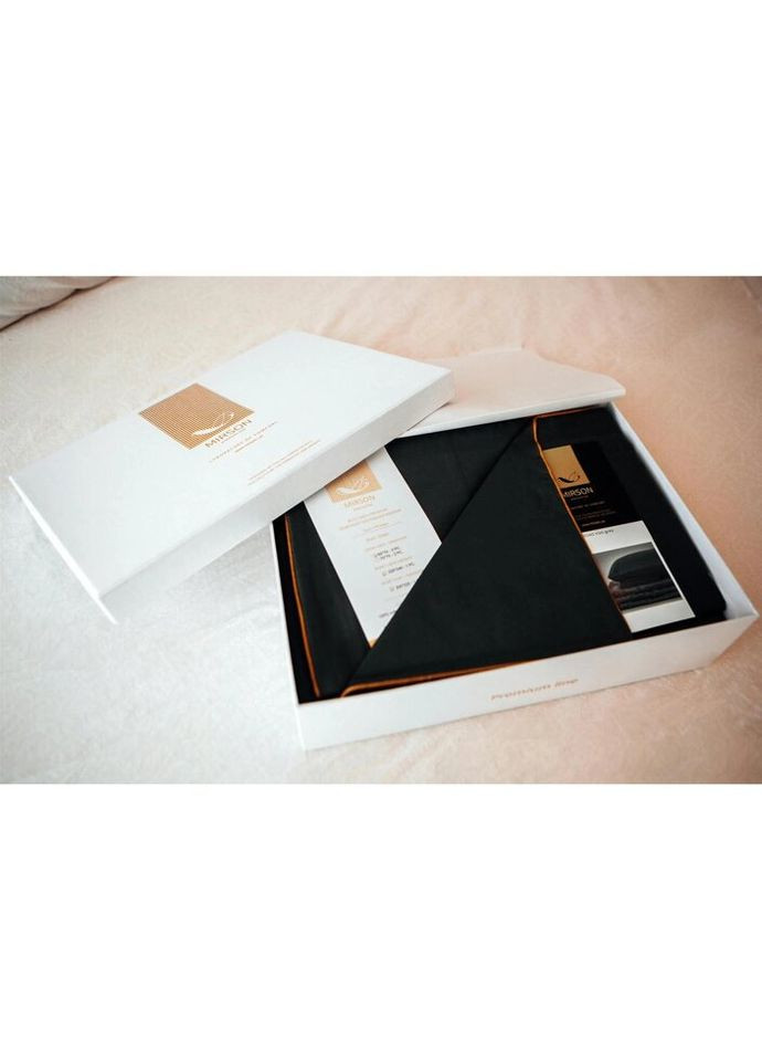 Постільна білизна Сатин Premium Corner Iron grey 2х160х220 (2200001717657) Mirson (280432035)