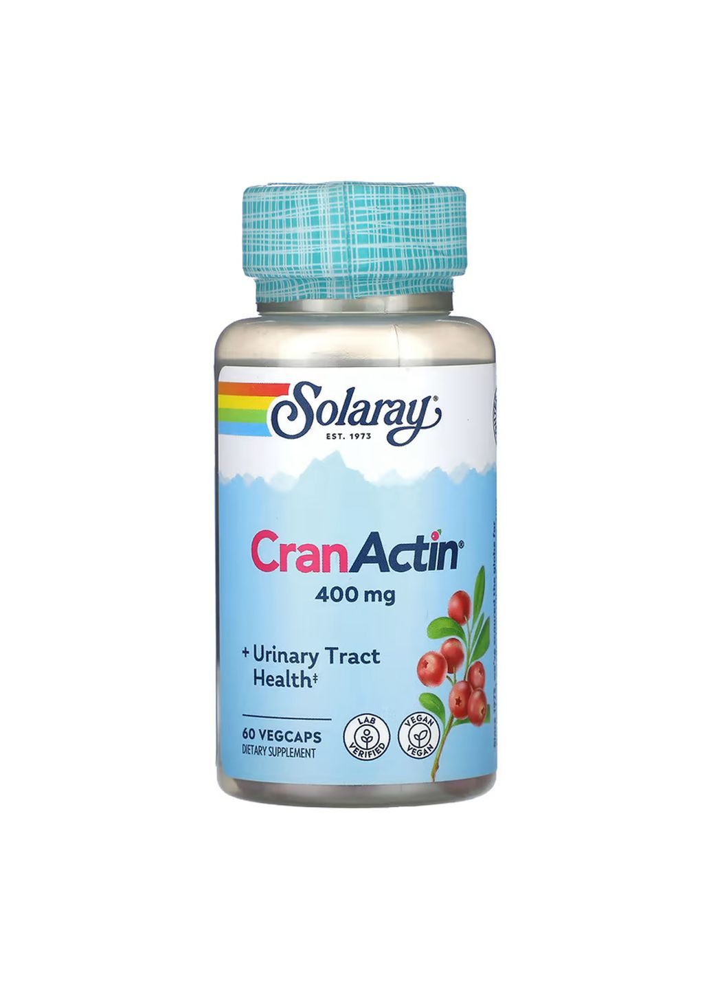 CranActin Екстракт журавлини 400mg для імунітету та сечовивідної системи профілактика інфекцій Solaray (368989495)