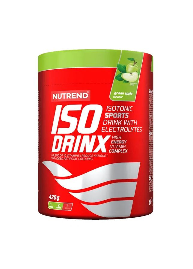 Изотоник в порошке Isodrinx зеленое яблоко 420 г Nutrend (361119387)