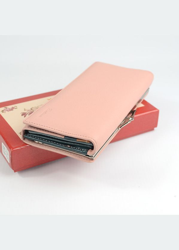Кожаный кошелек на магните, Розовый классический кошелек из натуральной кожи с монетницей Balisa (266266487)