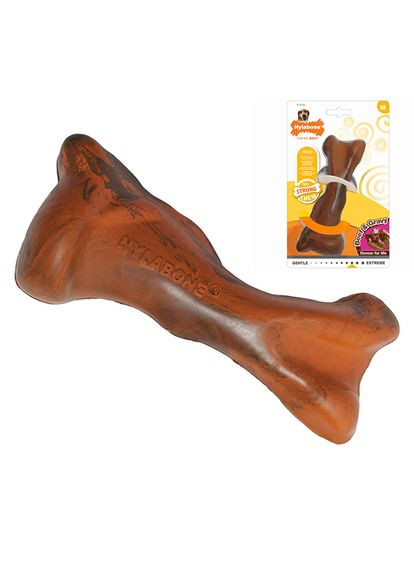 Strong Chew Rubber Bone Beef with Gravy жувальна іграшка смак яловичини для собак до 16 кг (18214833154) Nylabone (352196209)