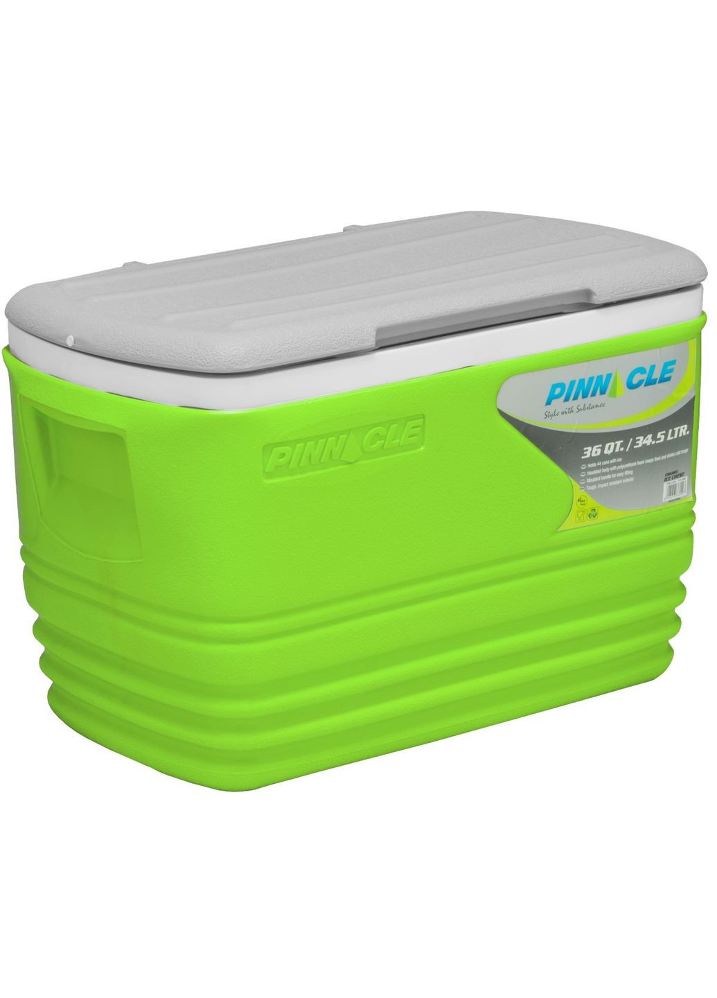 Ізотермічний контейнер Pinnacle Eskimo 34,5 л салатовий термобокс для зберігання продуктів та напоїв термосумка ProDobro (367265108)