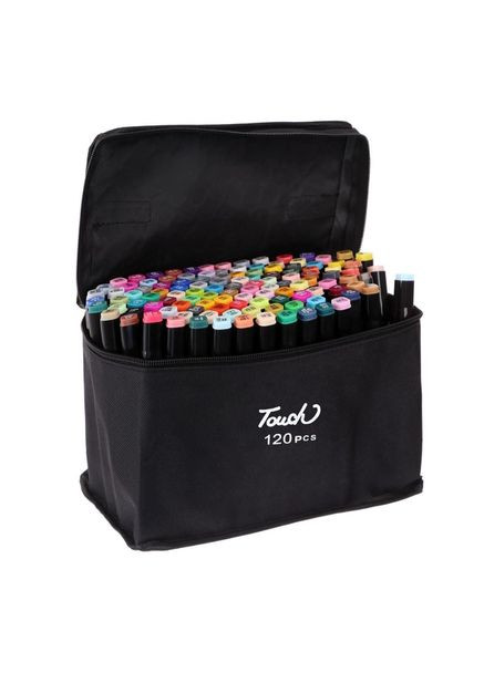 Набір маркерів для малювання Touch 120 шт. Чорний Art (283622339)