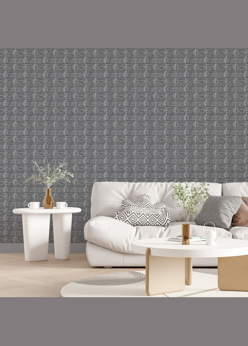 Панель стеновая 3D 700х770х2мм СЕРЕБРО (D) SW00001908 Sticker Wall (315790898)