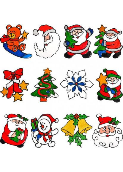 Наклейка новогодняя, силиконовая (20х15) No Brand (342417737)