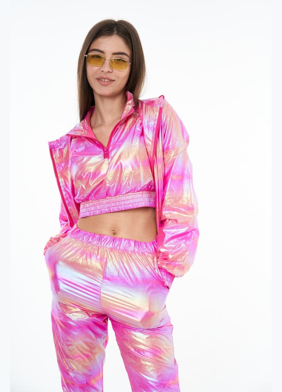 Трендовый женский блестящий кроп-топ InFashion Топ (323490638)