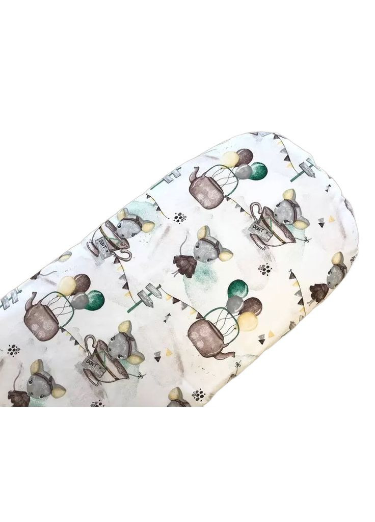 Простирадло бавовняне в коляску "Мишки в чашках" Moontime (366037199)