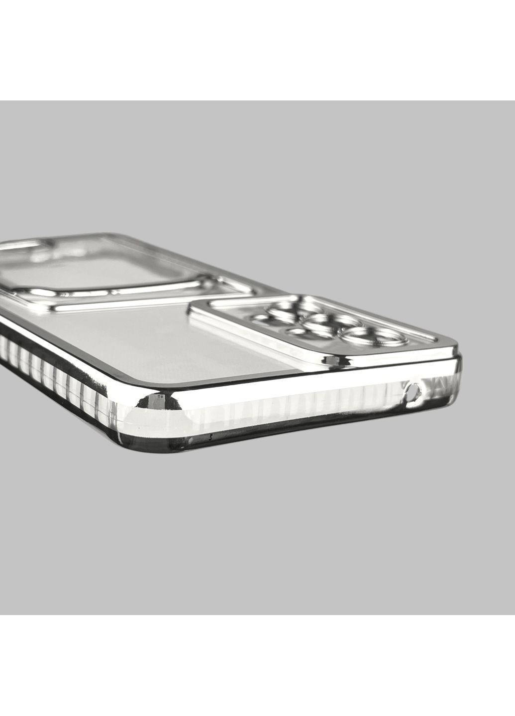 Чохол для Galaxy A52 4G (SM-A525) зі срібною окантовкою з кишенькою для карток на самсунг а52 срібний Samsung (366019988)