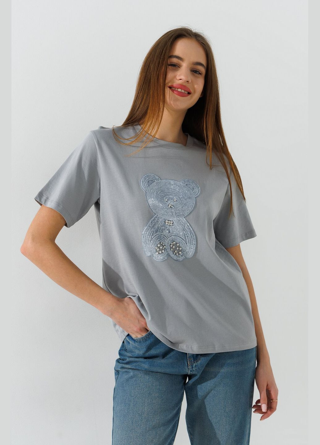 Футболка с принтом женская PT-31 Серый shop (2000990689269) On me - (316588208)