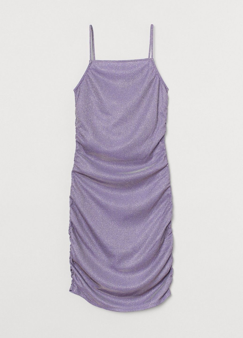 Фиолетовое вечернее платье H&M однотонное