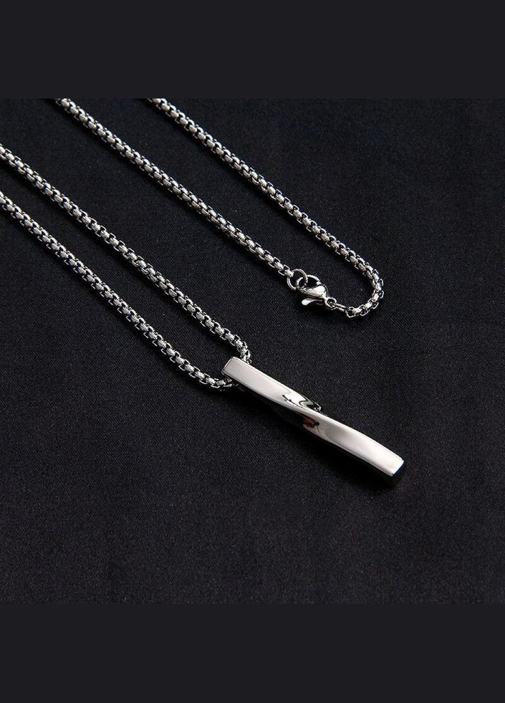 Мужская металлическая серебряная подвеска, цепочка с кулоном, спираль No Brand (328251202)