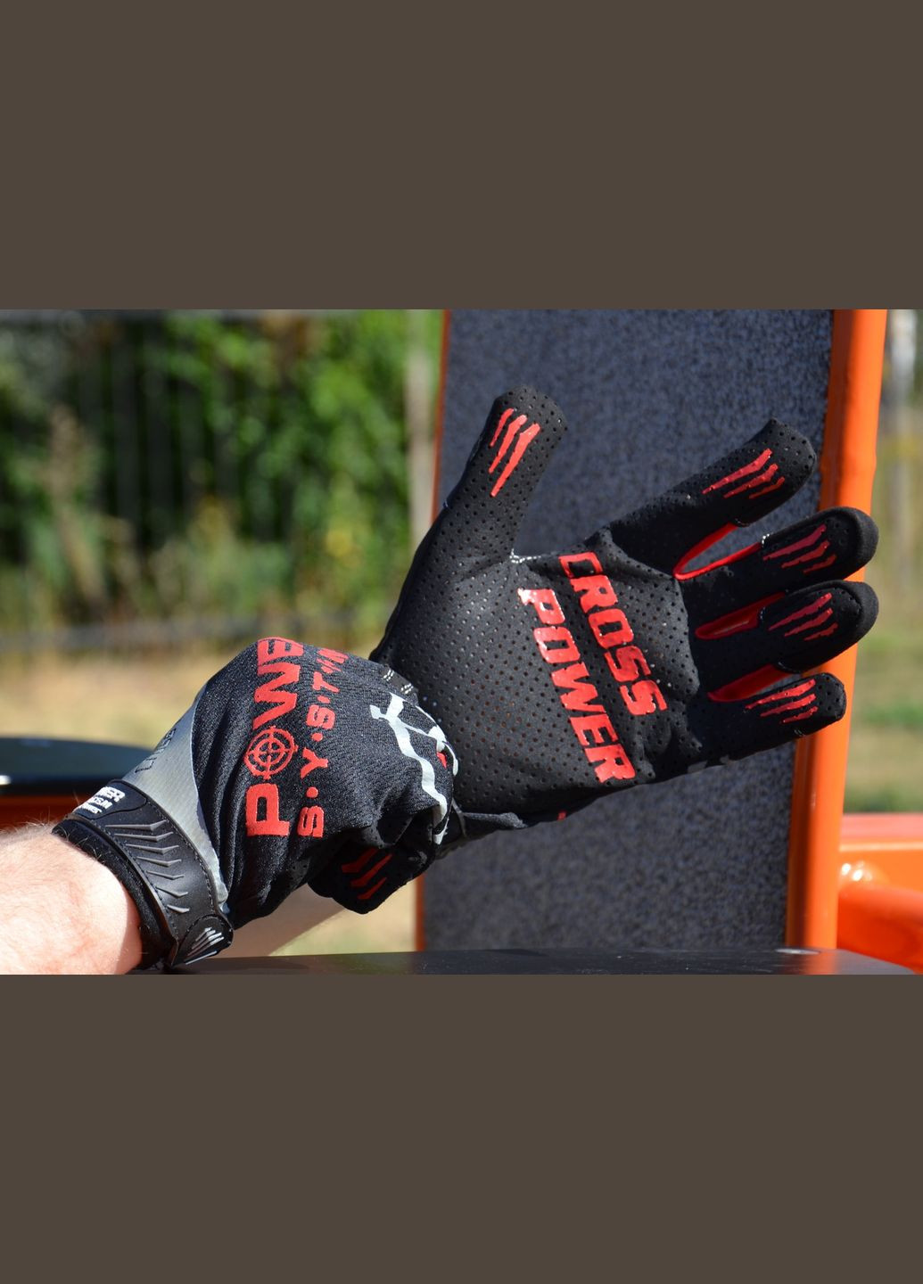 Рукавички для кросфіту з довгим пальцем PS-2860 Cross Power Black/Red S Power System (315934855)