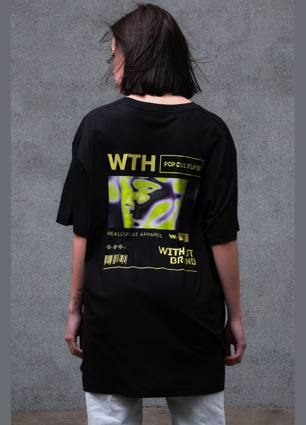 Жіноча Оверсайз Футболка З Принтом Pop Culture Black Without - (302979656)