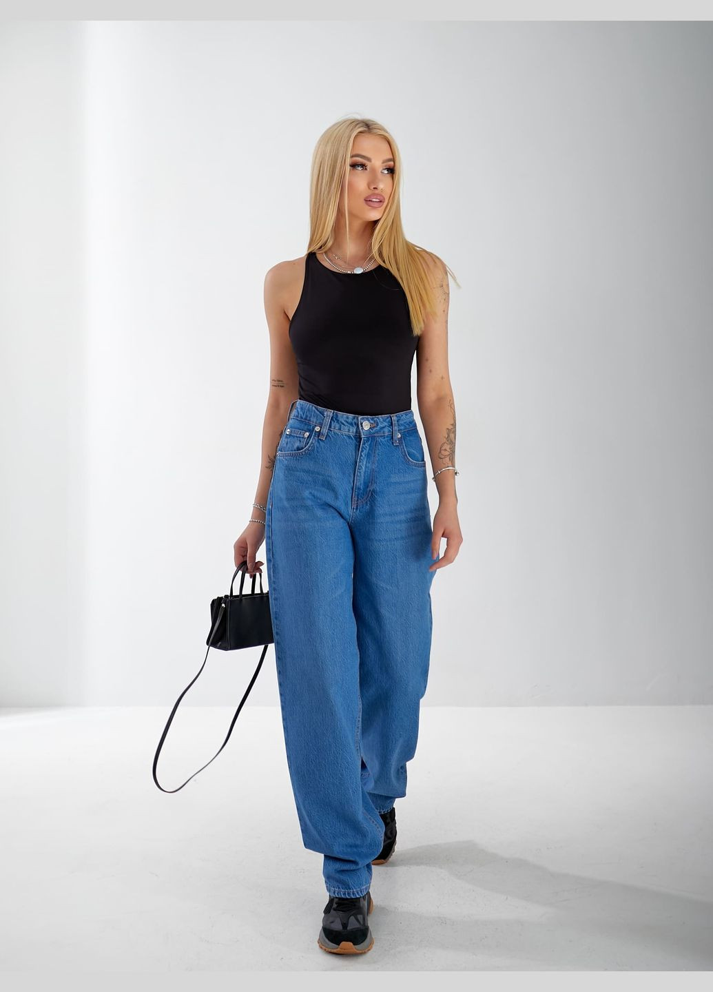 Джинсы Jim Baggy женские светло-синего цвета 33059 Fashion - (331605879)