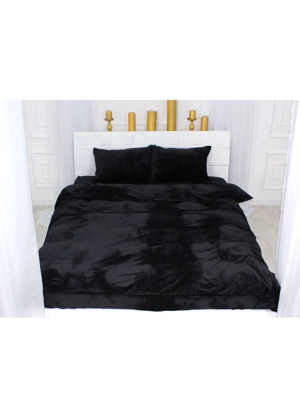 Постільна білизна Велюр Winter Frost 28-0007 Black Velvet (2200004000343) Mirson Велюр Winter Frost 28-0007 Black Velvet Полуторний (379022908)
