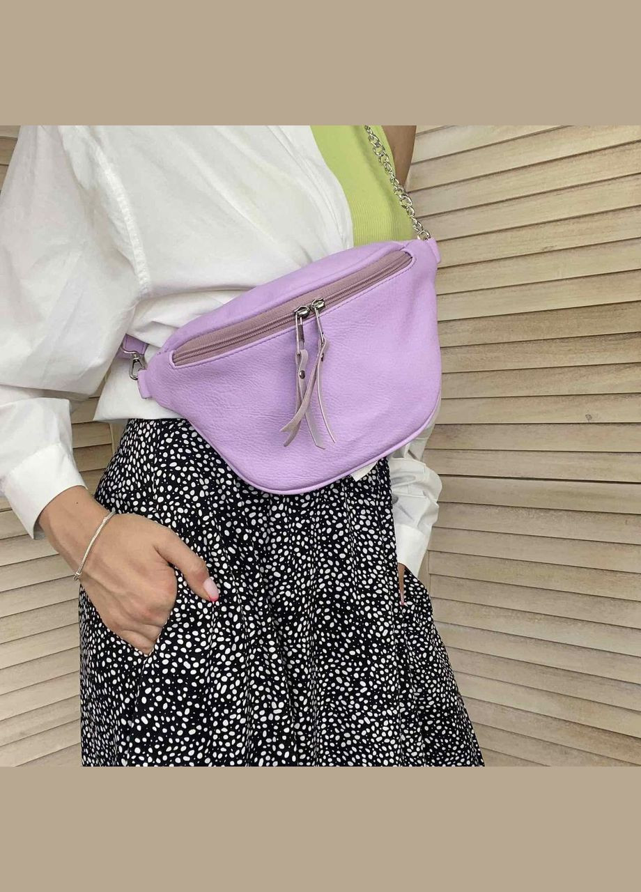 Якісна жіноча бананка сумка на груди з ланцюжком, міні сумочка яскрава Блакитний No Brand (334731219)