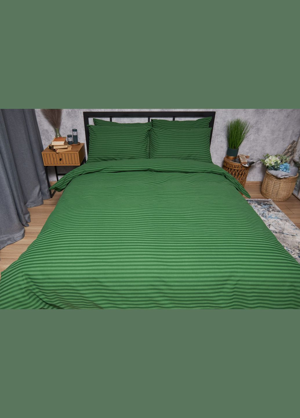 Комплект постельного белья Бязь Gold Люкс полуторный евро 160х220 наволочки 2х70х70 (MS-820003277) Moon&Star Juniper (288536123)