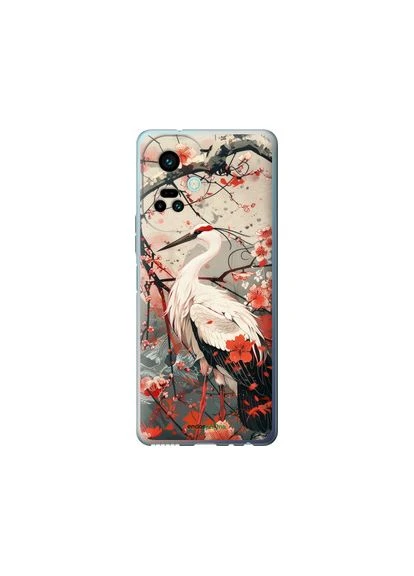 Чехол на Tecno Camon 19 Pro (CI8n) Аист в цвету сакуры "6109u-2766-2448" Endorphone (376486658)