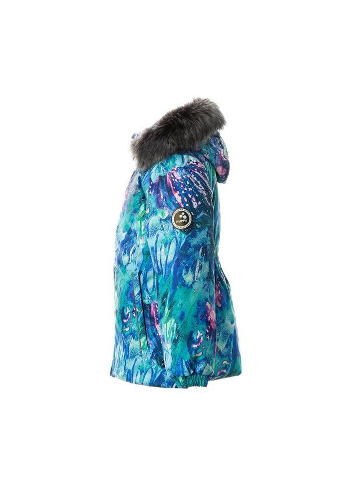 Комбинированная зимняя куртка loore 17970030 голубой с принтом 98 (4741468975085) Huppa