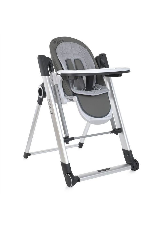 Стільчик-гойдалка для годування ME 1102 DEBUT сірий комбінований для новонароджених та малюків з музикою та Bluetooth El Camino (368759146)