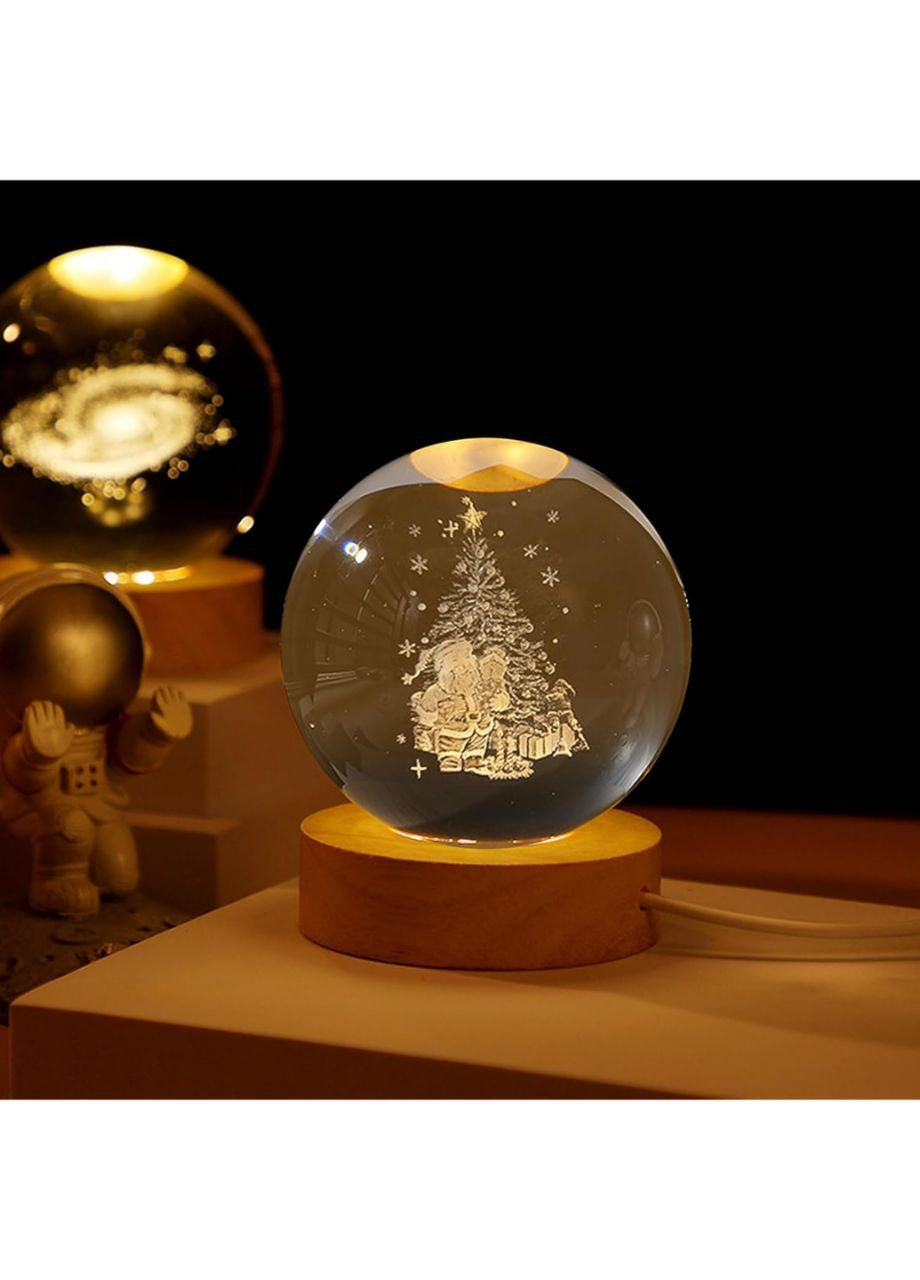 Декоративні 3D нічник кришталева куля Різдво No Brand (305236608)