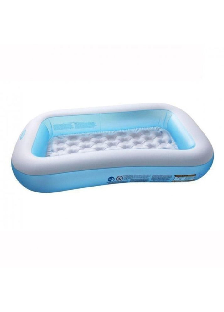 Надувний басейн дитячий від 2 років 57403 166х100х28см з надувним дном 90л Блакитний Intex (350349156)
