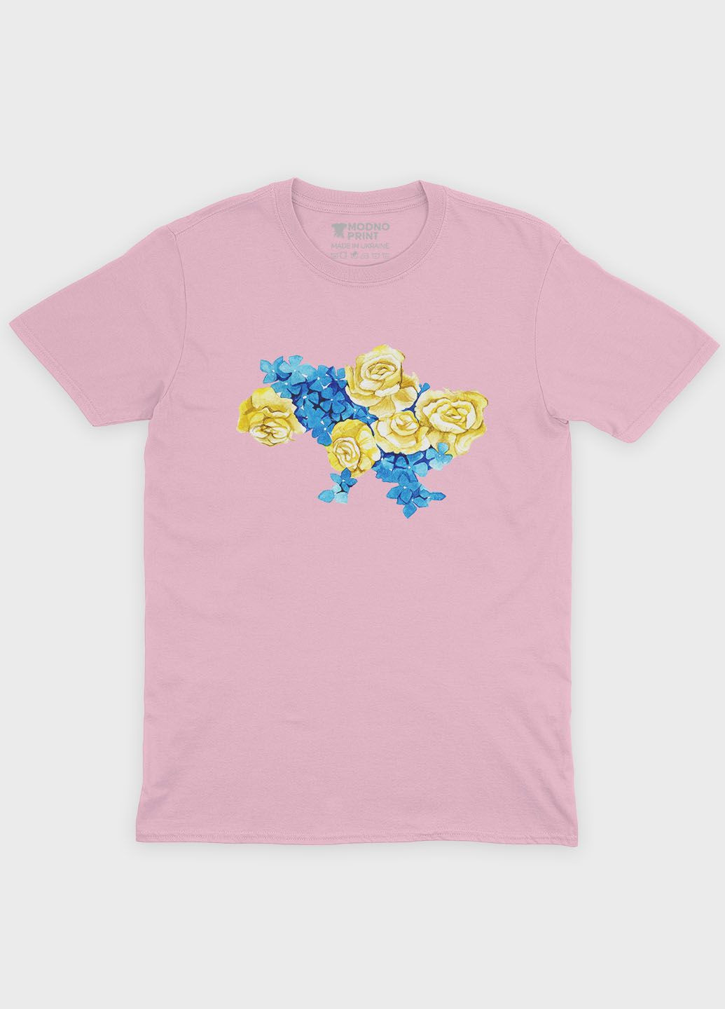 Розовая демисезонная футболка для мальчика с патриотическим принтом карта украины блидо- (ts001-1-lpinkj-005-1-009-b) Modno