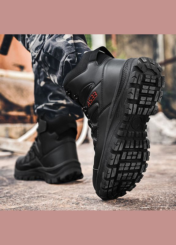 Ботинки тактические GZ706 Black р.40 износостойкие военные на демисезон taktical Lesko (342118496)