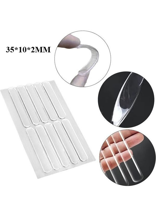 Силиконовые накладки 35×10 мм для защиты дверей и мебели от ударов царапин и шума 10 шт прозрачные No Brand (346122751)