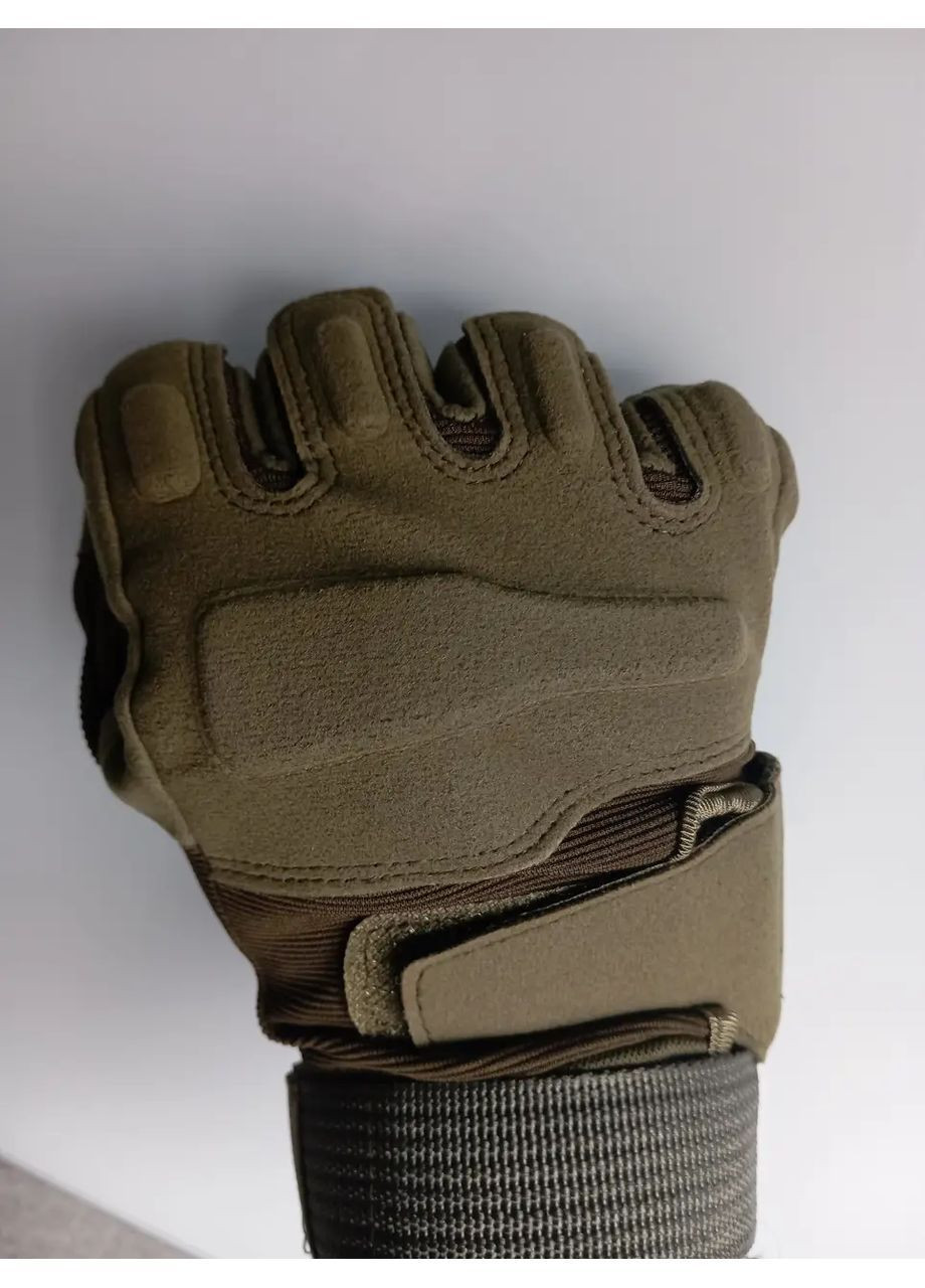 Тактичні рукавички для військових з захистом, дичаючі, сенсорні(олива) No Brand (366890839)