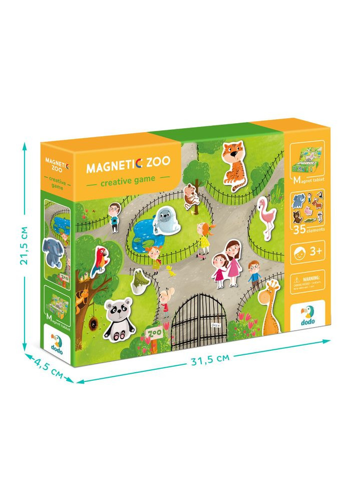 Развивающая игра "Магнитный зоопарк" (35 эл.), magnetic zoo Додо Dodo (338425659)